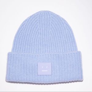 Acne Studios Wool beanie in cornflower blue melange (baby blue)